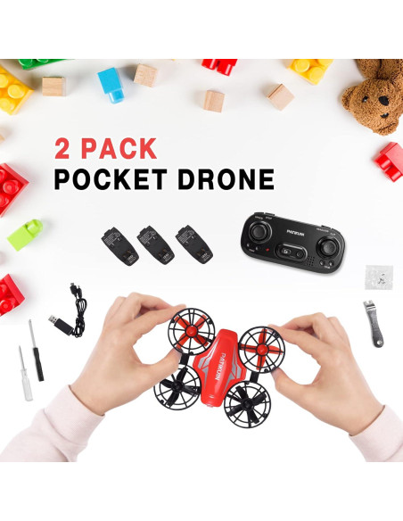 Mini Drone LIZHOUMIL para Niños, Control Remoto, 3 Baterías Mini Drone LIZHOUMIL para Niños, Control Remoto, 3 Baterías