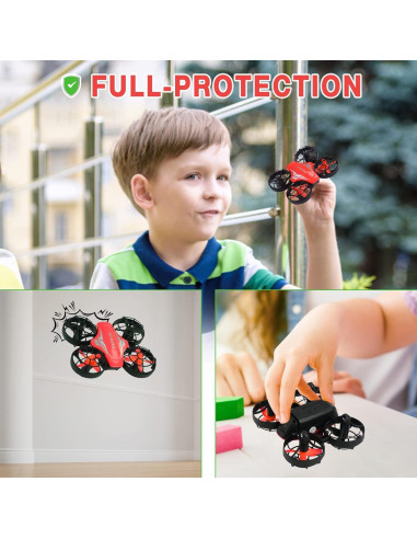 Mini Drone LIZHOUMIL para Niños, Control Remoto, 3 Baterías