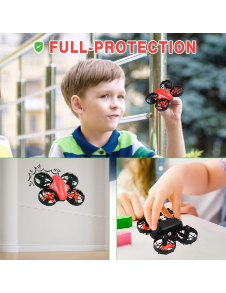 Mini Drone LIZHOUMIL para Niños, Control Remoto, 3 Baterías Mini Drone LIZHOUMIL para Niños, Control Remoto, 3 Baterías
