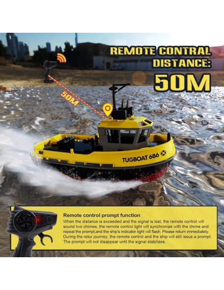 Barco RC Remolcador 1/72 SHANTOU TX686 40 Min de Juego Barco RC Remolcador 1/72 SHANTOU TX686 40 Min de Juego