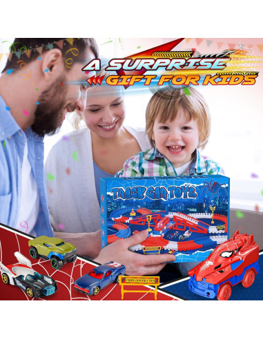 Pista de Carreras Araña Aetyni 251 Piezas para Niños 3-8 Años