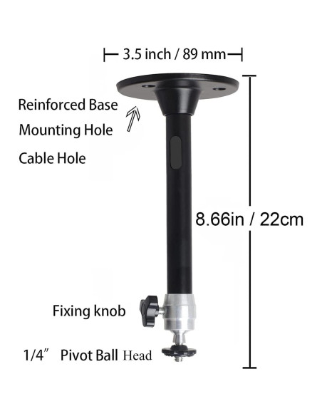 Soporte de Proyector Mini 2-Be-Best Ajustable 22cm Negro Soporte de Proyector Mini 2-Be-Best Ajustable 22cm Negro