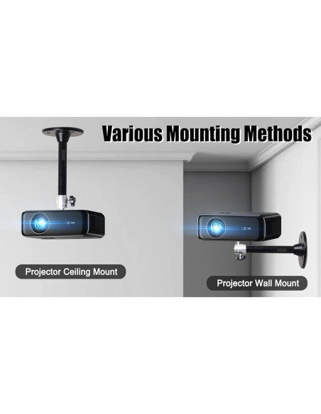 Soporte de Proyector Mini 2-Be-Best Ajustable 22cm Negro Soporte de Proyector Mini 2-Be-Best Ajustable 22cm Negro
