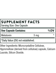 Melatonina Thorne 3mg - Sueño Reparador 60 Cápsulas 2