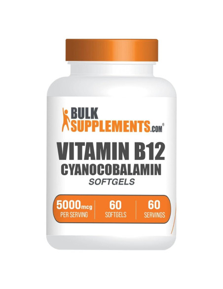 BulkSupplements Vitamina B12 5000 mcg Softgels - Energía y Bienestar BulkSupplements Vitamina B12 5000 mcg Softgels - Energía y Bienestar