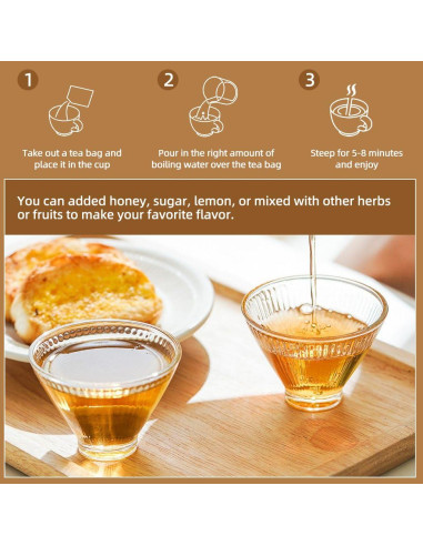 Té de Raíz de Bardana WOGORGT - 40 Bolsitas Sin Cafeína