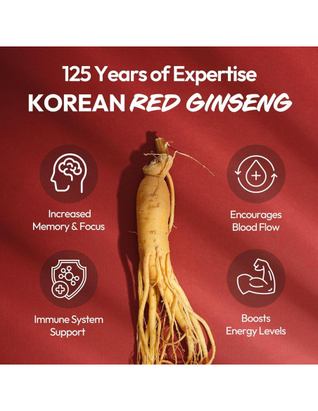 Cápsulas de Ginseng Rojo Coreano KGC - 600mg, 150 Unidades Cápsulas de Ginseng Rojo Coreano KGC - 600mg, 150 Unidades