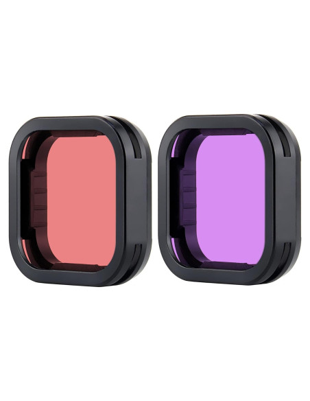 Filtro Subacuático YALLSAME para GoPro HERO9 10 11 12 - Rojo y Magenta Filtro Subacuático YALLSAME para GoPro HERO9 10 11 12 - Rojo y Magenta