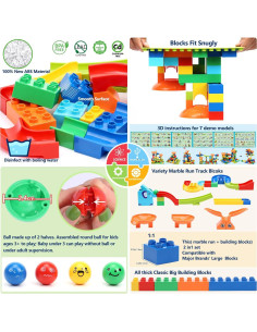 Set de Carrera de Canicas COUOMOXA 110 Piezas para Niños 3+ 2
