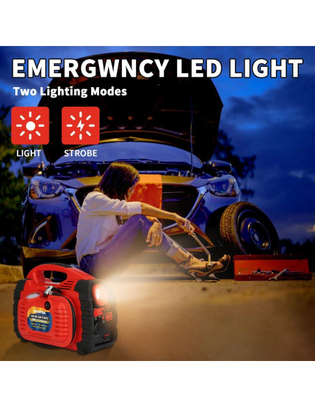 Arrancador de Batería Acetek HH-625C 1000A con Compresor Arrancador de Batería Acetek HH-625C 1000A con Compresor