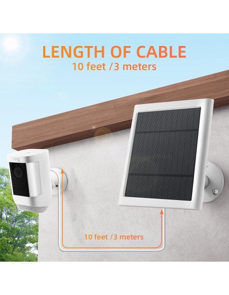 Panel Solar Paodekua para Cámara Ring - 3 Piezas 4W Panel Solar Paodekua para Cámara Ring - 3 Piezas 4W