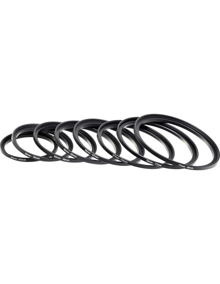 Conjunto de Anillos Adaptadores de Filtro Fotasy 8 Piezas Metal Conjunto de Anillos Adaptadores de Filtro Fotasy 8 Piezas Metal