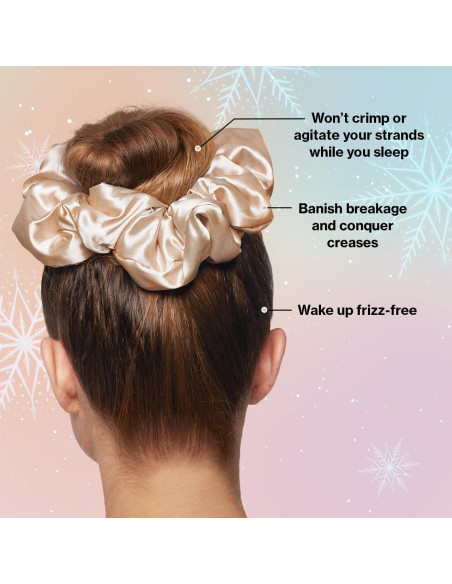 Scrunchie de Satén Kitsch para Mujeres - Champán, 1 Cuenta Scrunchie de Satén Kitsch para Mujeres - Champán, 1 Cuenta