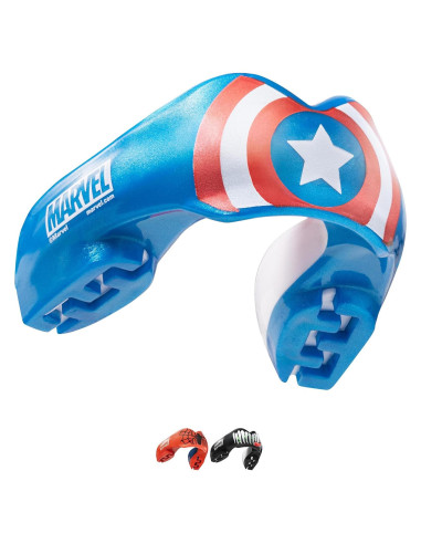 Protector Bucal Deportivo Safejawz Capitán América Ajustable