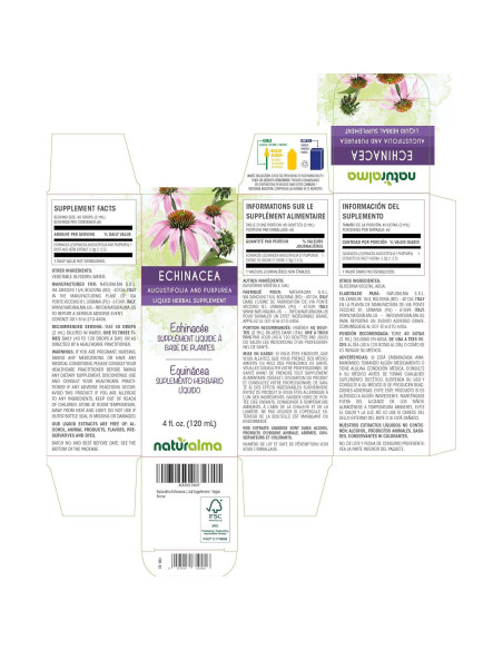 Tintura de Echinacea Naturalma 118 ml - Suplemento Herbal Vegano Tintura de Echinacea Naturalma 118 ml - Suplemento Herbal Vegano