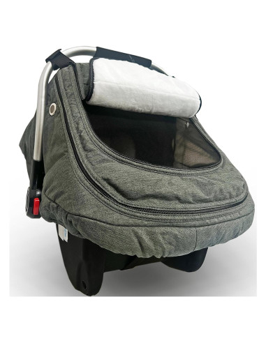 Funda de Asiento de Coche para Bebés YAZELY Gris Invierno