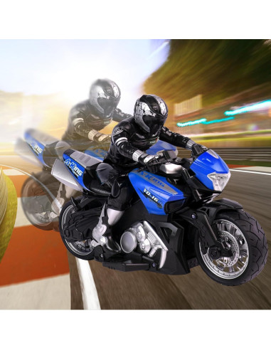 Motocicleta RC Liberty Imports 1:10 Alta Velocidad Azul