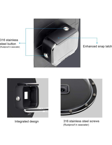 Puerto Domo SOONSUN para GoPro Hero 8 Black - 44.8m Impermeable