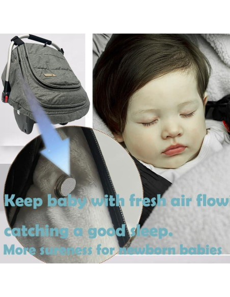 Funda de Asiento de Coche para Bebés YAZELY Gris Invierno Funda de Asiento de Coche para Bebés YAZELY Gris Invierno