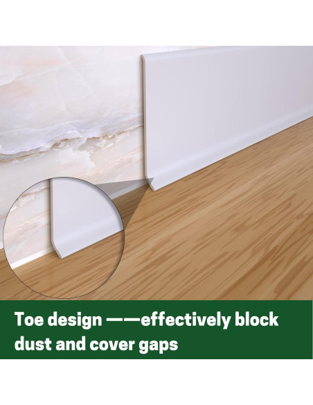 Moldura de Zócalo Flexible Autoadhesiva GAMZAU 3x12m Blanco Moldura de Zócalo Flexible Autoadhesiva GAMZAU 3x12m Blanco