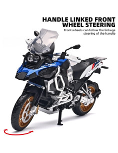 Motocicleta Diecast RZAPE 1:12 Azul para Niños 3-5 Años 2
