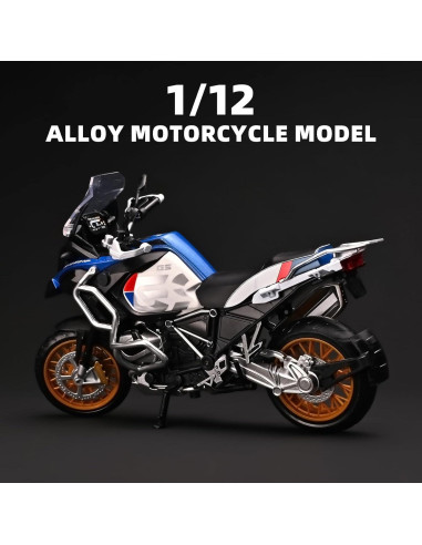 Motocicleta Diecast RZAPE 1:12 Azul para Niños 3-5 Años