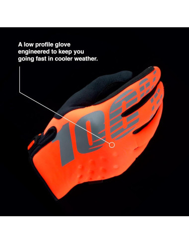 Guantes de Motocross 100% BRISKER para Mujeres - Rosa Neón/Negro