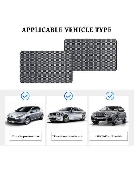 Sombrillas para Ventanas de Auto CXCCOI 4Pcs Hilo Carbono Sombrillas para Ventanas de Auto CXCCOI 4Pcs Hilo Carbono