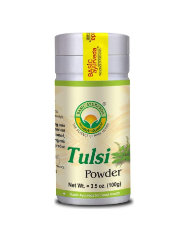 Polvo de Tulsi Basic Ayurveda 100g - Albahaca Sagrada Pura