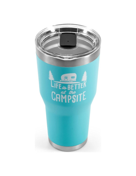 Taza Aislada Camco 30 oz Acero Inoxidable Doble Pared Azul Taza Aislada Camco 30 oz Acero Inoxidable Doble Pared Azul
