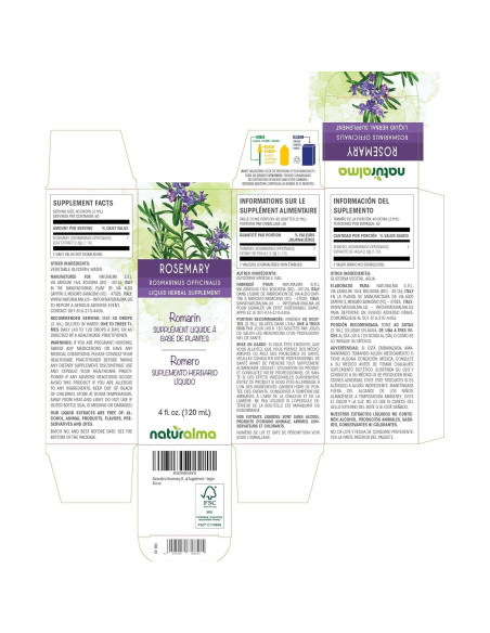 Extracto Líquido de Romero Naturalma 118.29 ml Sin Alcohol Extracto Líquido de Romero Naturalma 118.29 ml Sin Alcohol