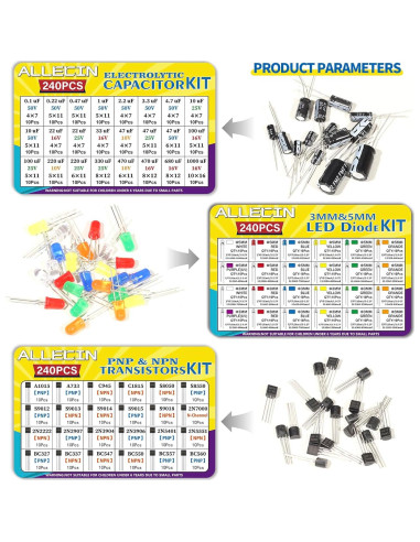Kit de Componentes Electrónicos 1910 Piezas ALLECIN DIY