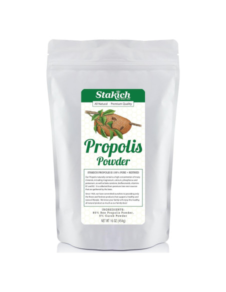 Polvo de Propóleos de Abeja Stakich - Natural 450g Polvo de Propóleos de Abeja Stakich - Natural 450g