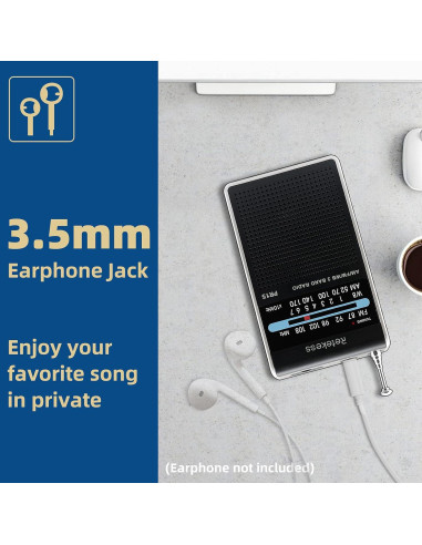 Radio Meteorológica Retekess PR15 Portátil AM FM NOAA 68g