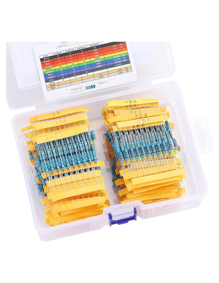 Kit de Resistencias de Película Metálica 1300PCS 1/2W 1% Molence Kit de Resistencias de Película Metálica 1300PCS 1/2W 1% Molence