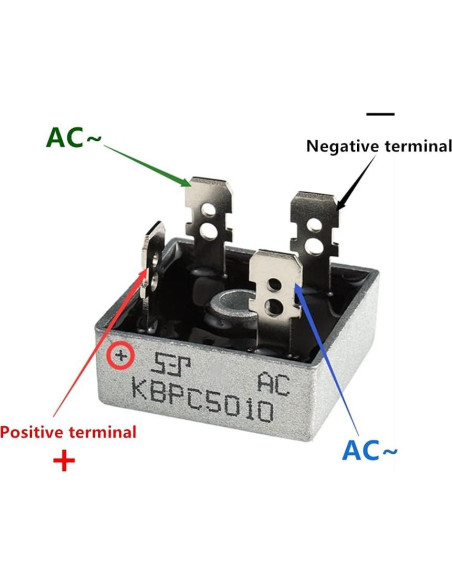 Diodo Rectificador BOJACK KBPC5010 50A 1000V Paquete de 2 Diodo Rectificador BOJACK KBPC5010 50A 1000V Paquete de 2