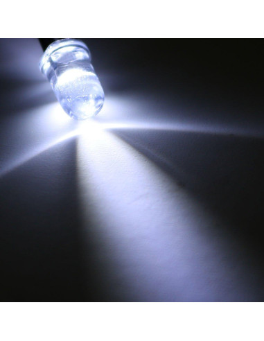 10 Piezas LED 5mm Pre Cableado uxcell Lente Clara DC 3-6V