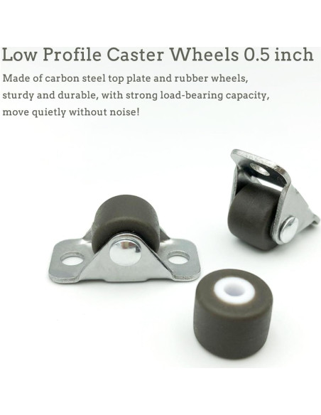 Ruedas Mini Caster WANLIAN 1.3 cm Adhesivo Paquete de 8 Ruedas Mini Caster WANLIAN 1.3 cm Adhesivo Paquete de 8