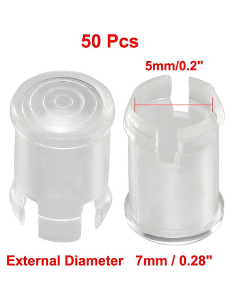 Portalámpara LED 50 Pcs uxcell Soporte Plástico 5mm Portalámpara LED 50 Pcs uxcell Soporte Plástico 5mm
