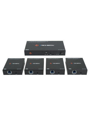 Extensor HDMI 1x4 J-Tech Digital 1080P 50m Control IR