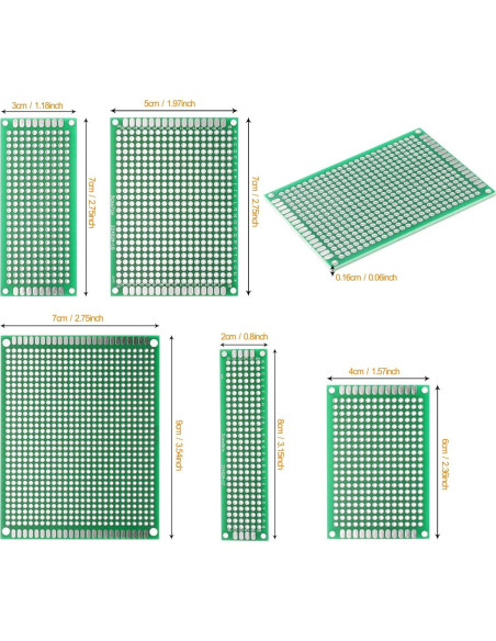 Kit de Tableros de Circuito PCB Deyue 40 Piezas 5 Tamaños Kit de Tableros de Circuito PCB Deyue 40 Piezas 5 Tamaños