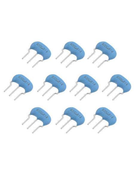 Oscilador de Cristal Cerámico uxcell 8MHz 15pF 3 Pines DIP - 10 Piezas Oscilador de Cristal Cerámico uxcell 8MHz 15pF 3 Pines DIP - 10 Piezas