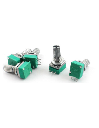 Potenciómetro Rotativo Lineal 50K Ohm uxcell 5 Unidades