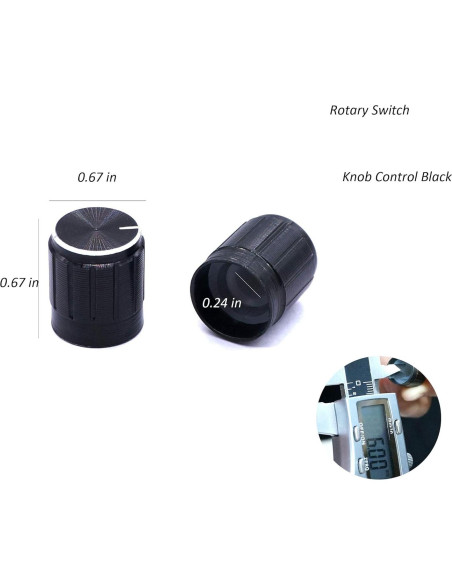 11 Perillas de Control Rotativo Metal Negro 17mm para Audio 11 Perillas de Control Rotativo Metal Negro 17mm para Audio