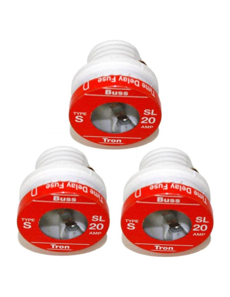 Fusible Enroscado Bussmann BP/SL-20 20A Tiempo de Retardo 3-Pack Fusible Enroscado Bussmann BP/SL-20 20A Tiempo de Retardo 3-Pack