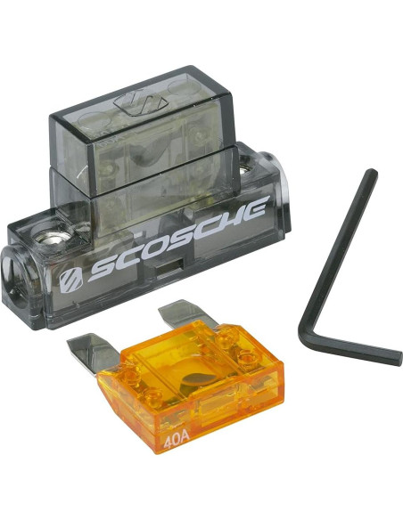 Soporte de Fusible en Línea Scosche PMFHIKF para 4-8 Gauge Soporte de Fusible en Línea Scosche PMFHIKF para 4-8 Gauge