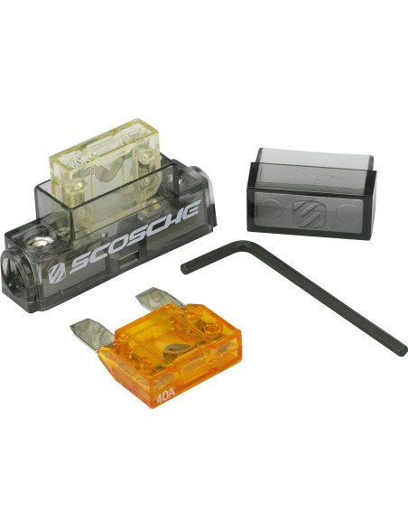 Soporte de Fusible en Línea Scosche PMFHIKF para 4-8 Gauge Soporte de Fusible en Línea Scosche PMFHIKF para 4-8 Gauge