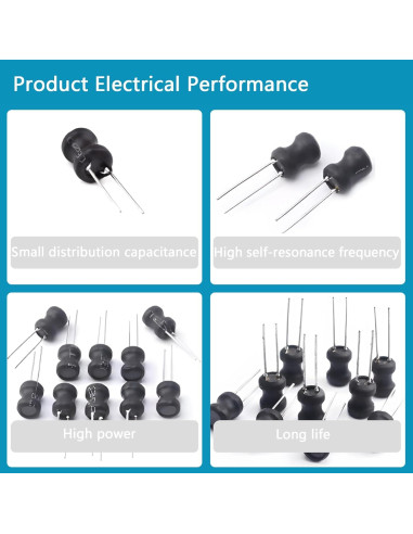 Kit de Inductores 25 Valores 242 Piezas Minidodoca