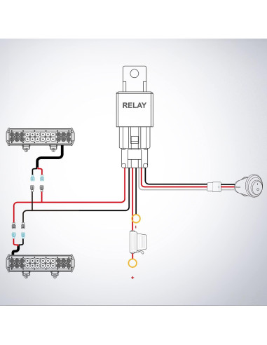 Kit de Cableado LED Nilight 16AWG 12V con 2 Conectores