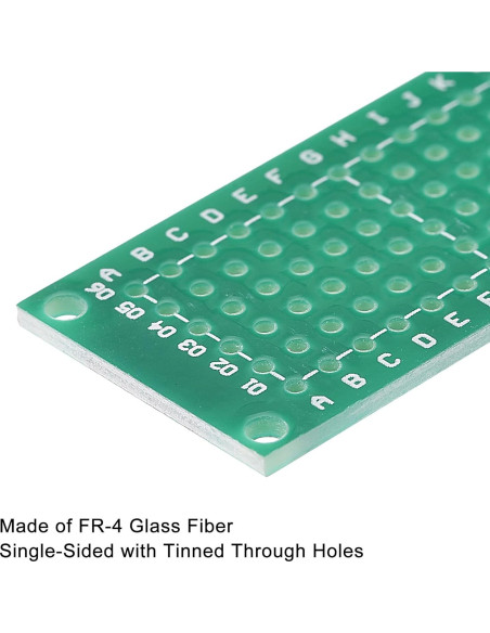 Placas de Prototipado PCB MECCANIXITY 20x80mm Paquete de 20 Placas de Prototipado PCB MECCANIXITY 20x80mm Paquete de 20